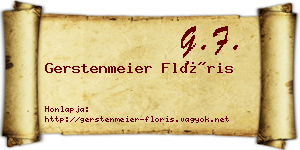 Gerstenmeier Flóris névjegykártya
